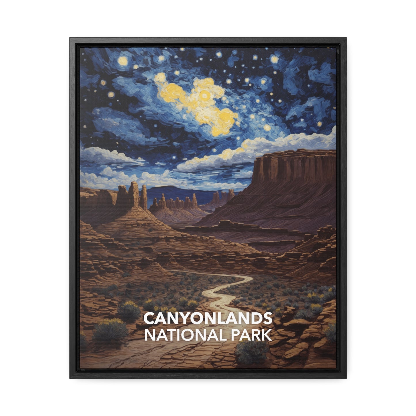 Canyonlands National Park Framed Canvas - The Starry Night