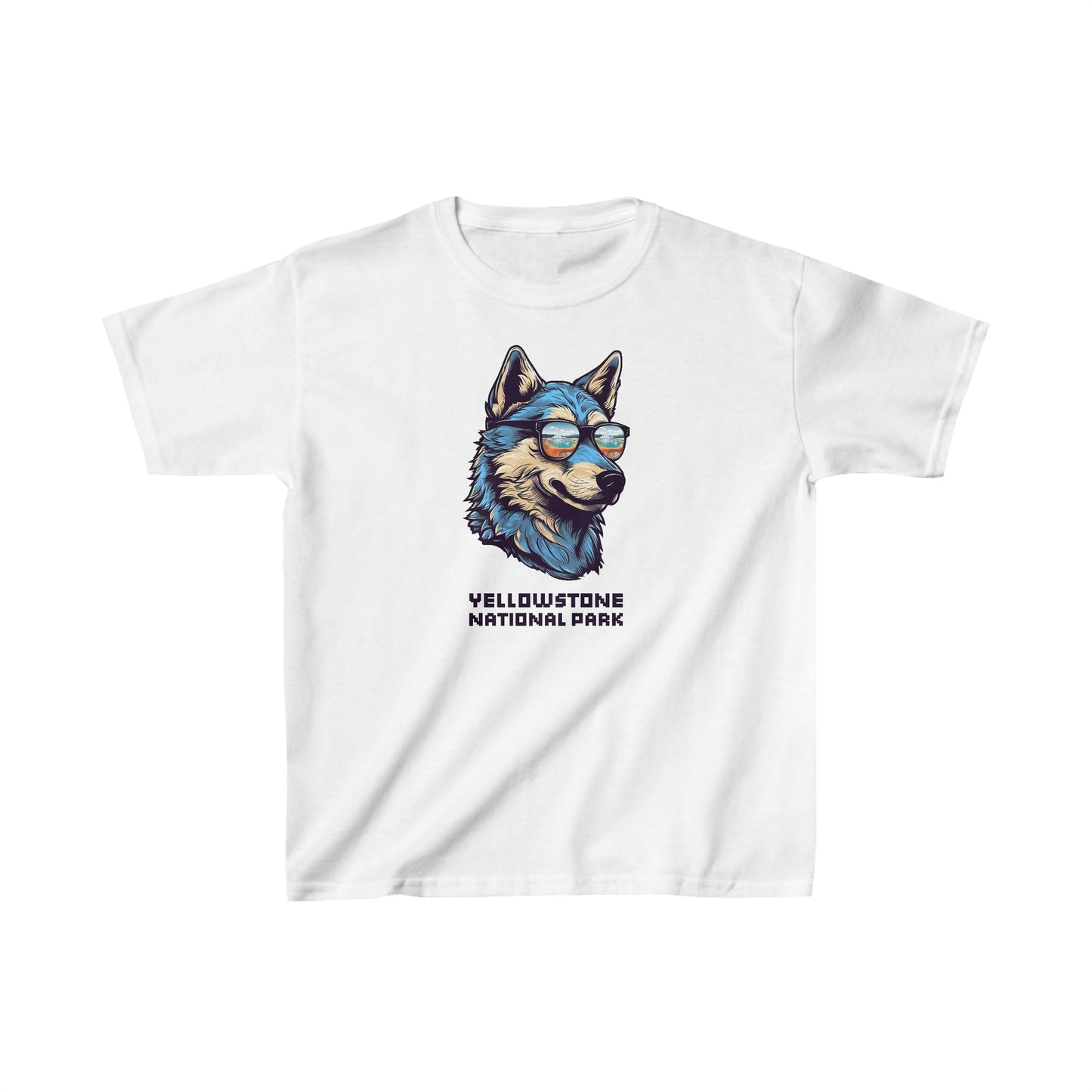Yellowstone National Park Child T-Shirt - Cool Wolf