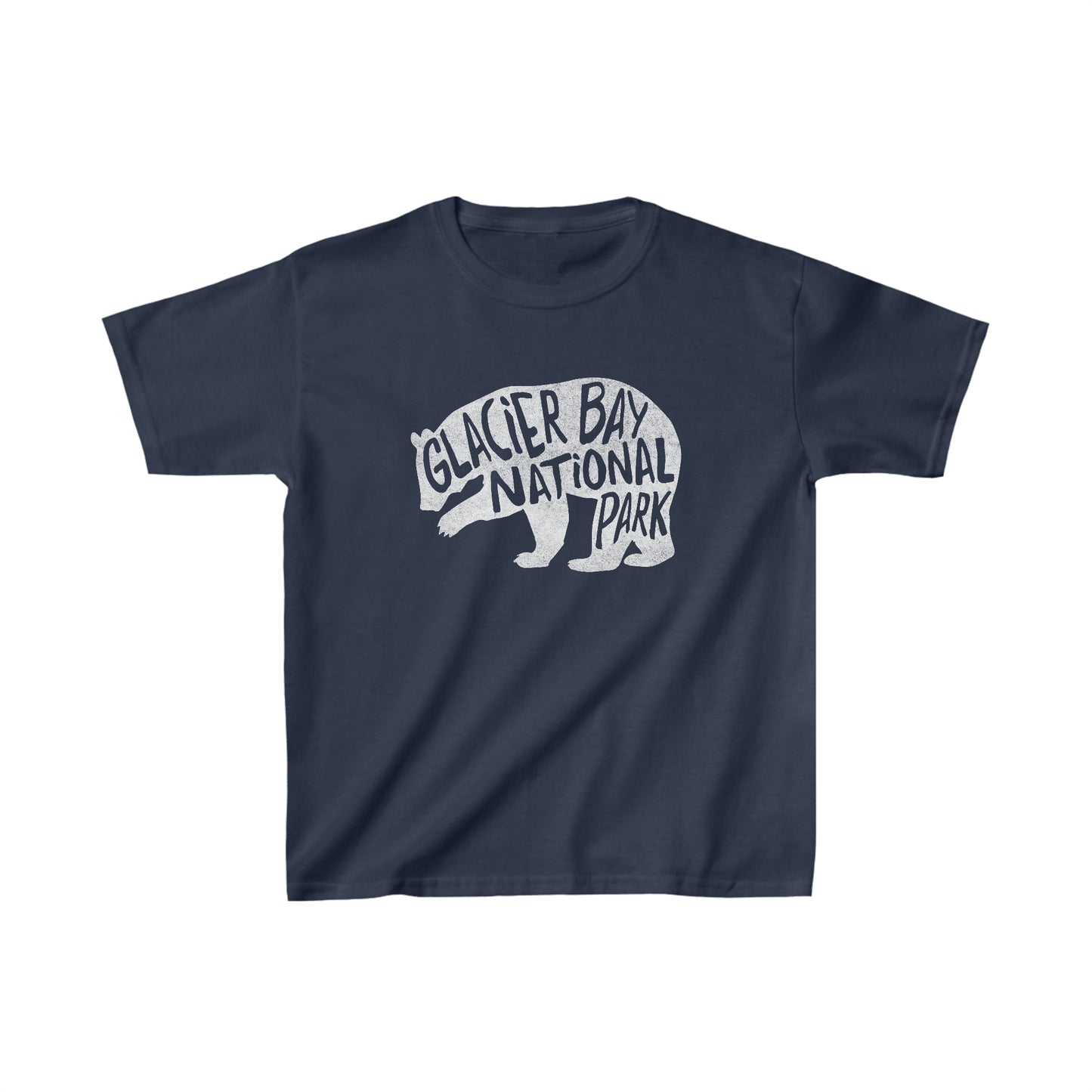 Glacier Bay National Park Child T-Shirt - Grizzly Bear Chunky Text