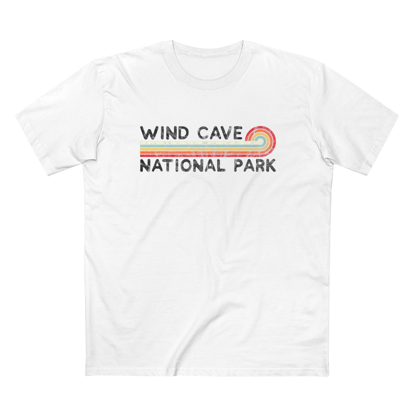 Wind Cave National Park T-Shirt - Vintage Stretched Sunrise