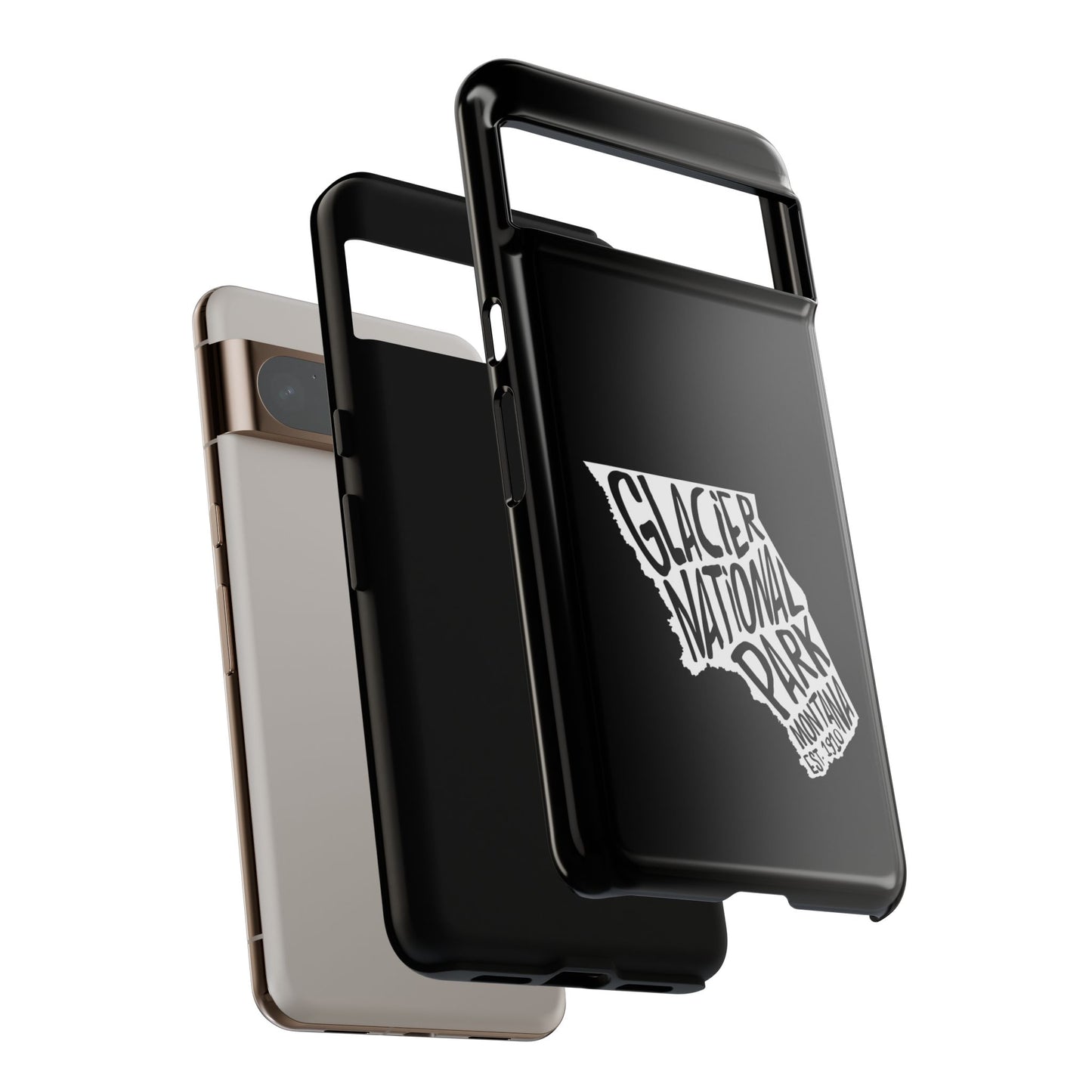 Glacier National Park Phone Case - Map Design