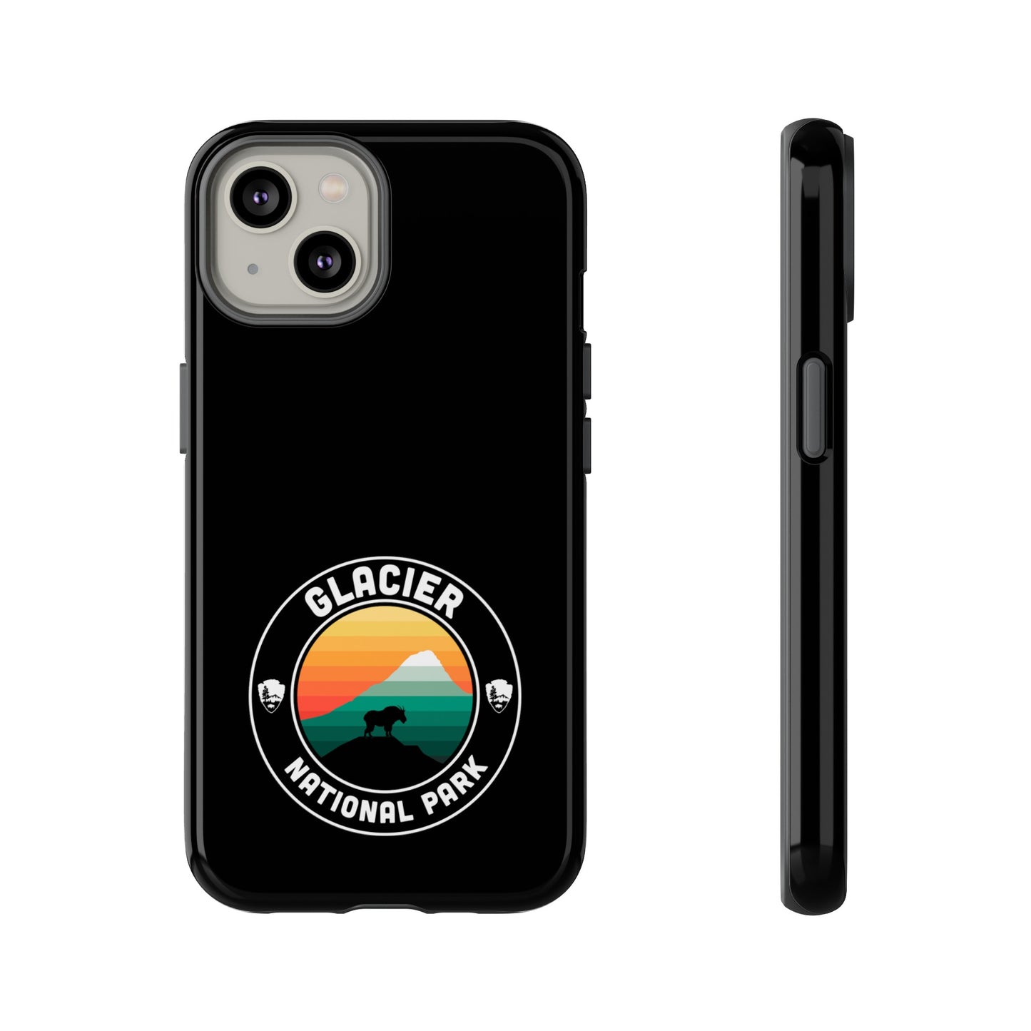 Glacier National Park Phone Case - Round Emblem Design