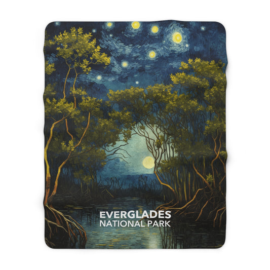 Everglades National Park Sherpa Blanket - The Starry Night
