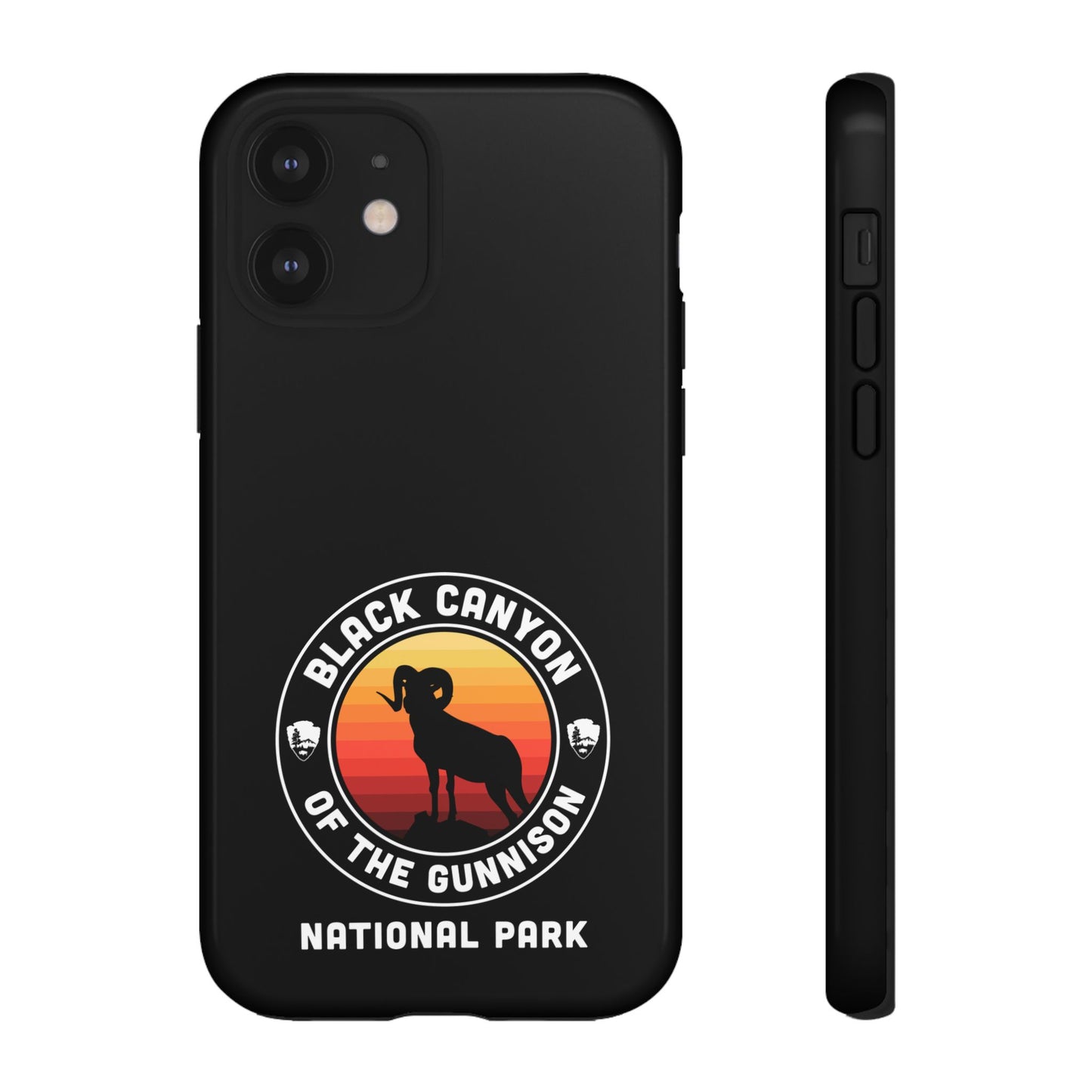 Black Canyon of the Gunnison National Park Phone Case - Round Emblem Design