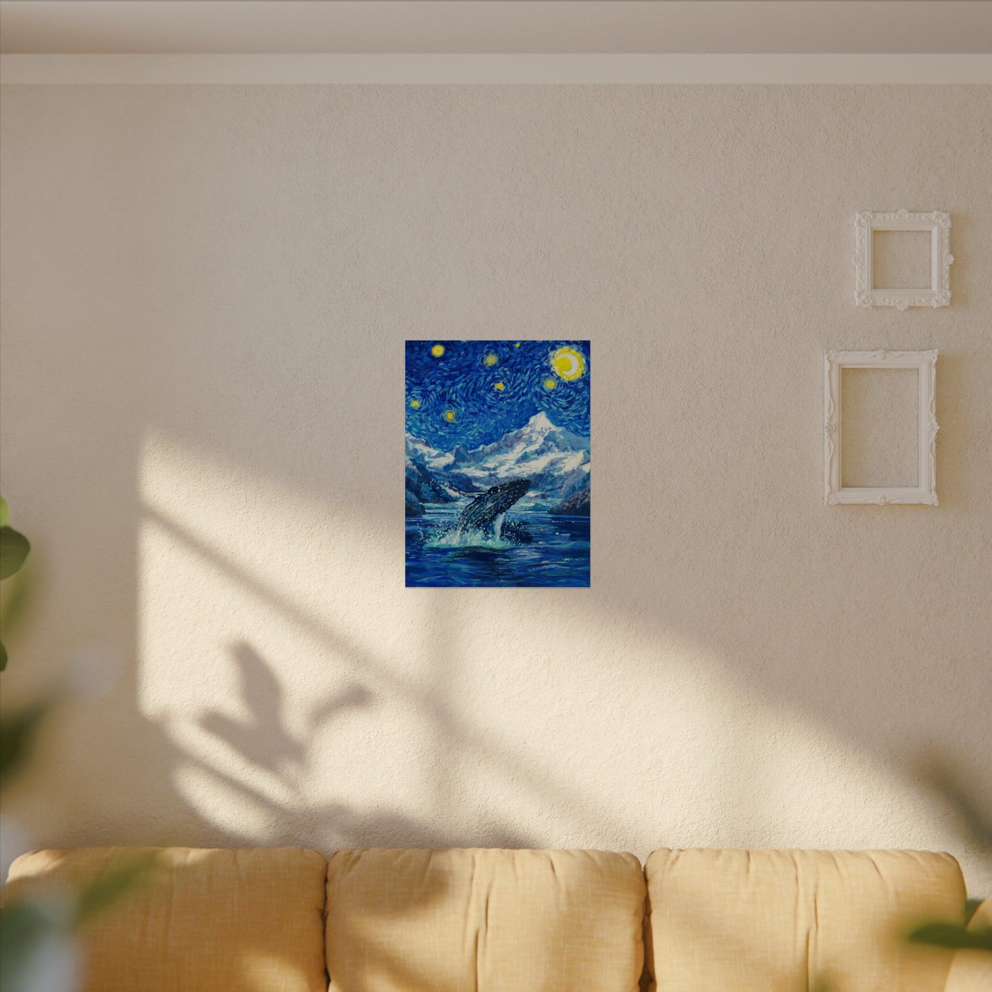 Glacier Bay National Park Starry Night Poster - Premium Textured Paper