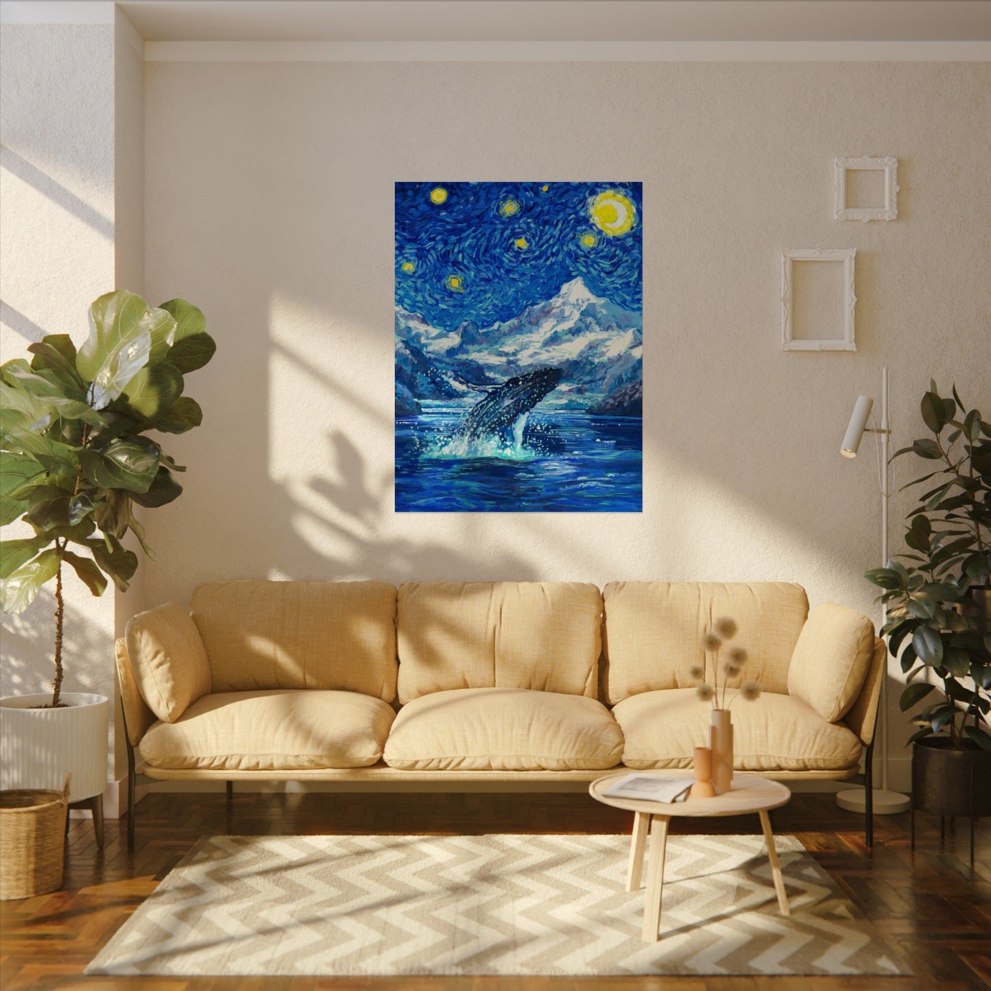 Glacier Bay National Park Starry Night Poster - Premium Textured Paper