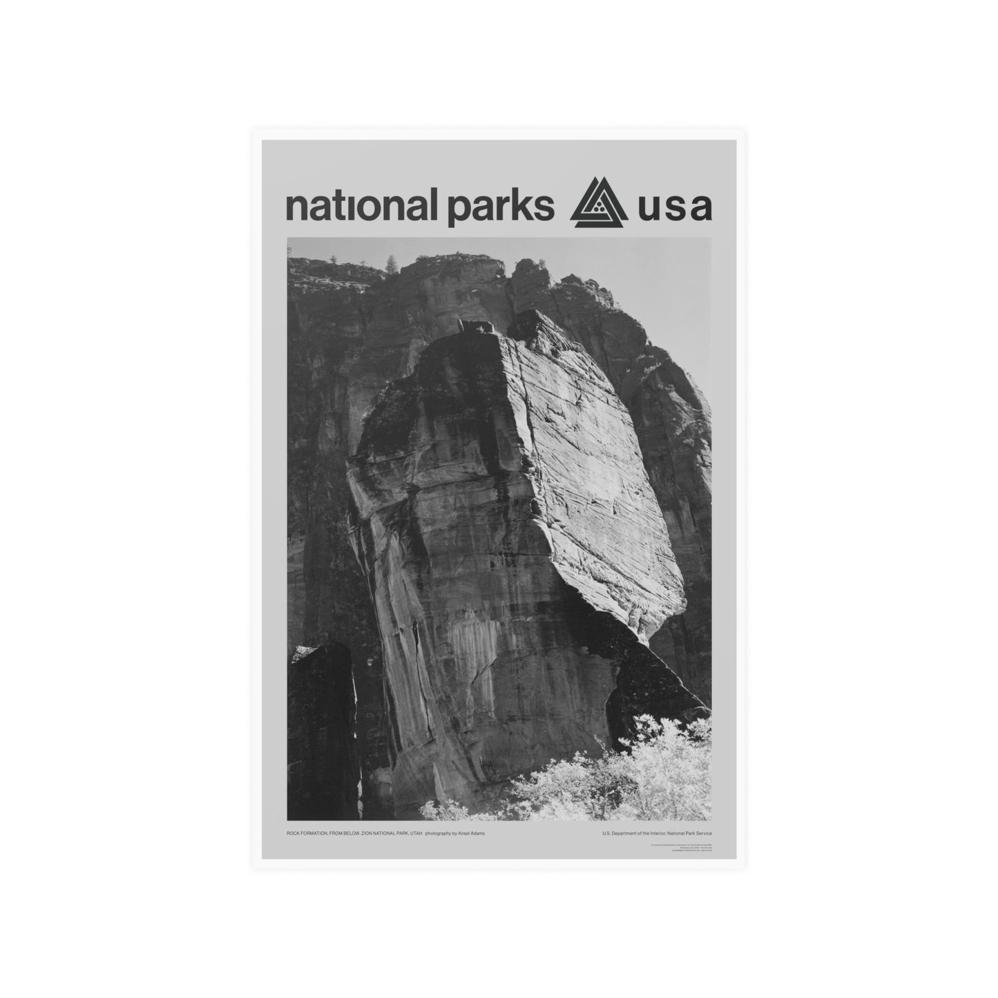 Zion National Park Poster - Ansel Adams