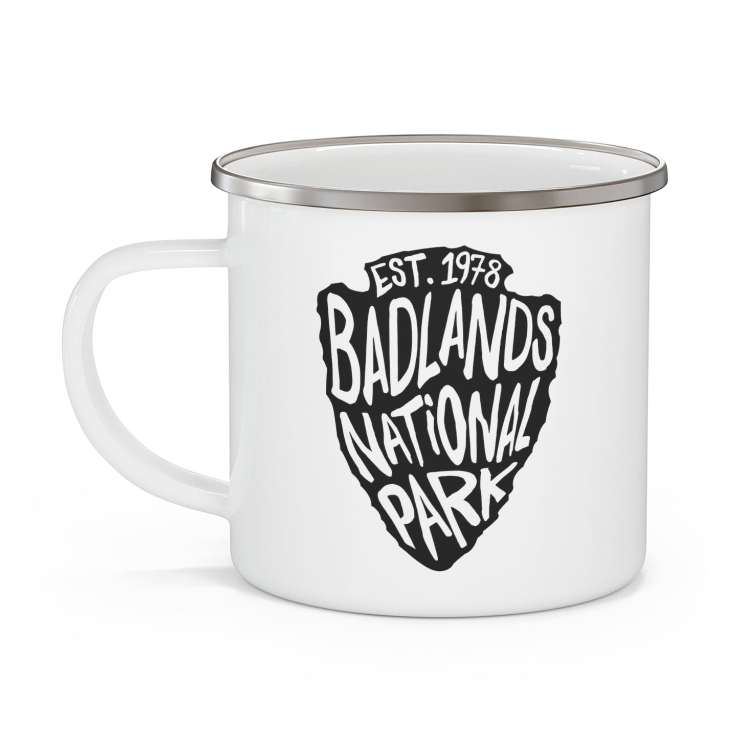 Badlands National Park Enamel Camping Mug - Arrowhead