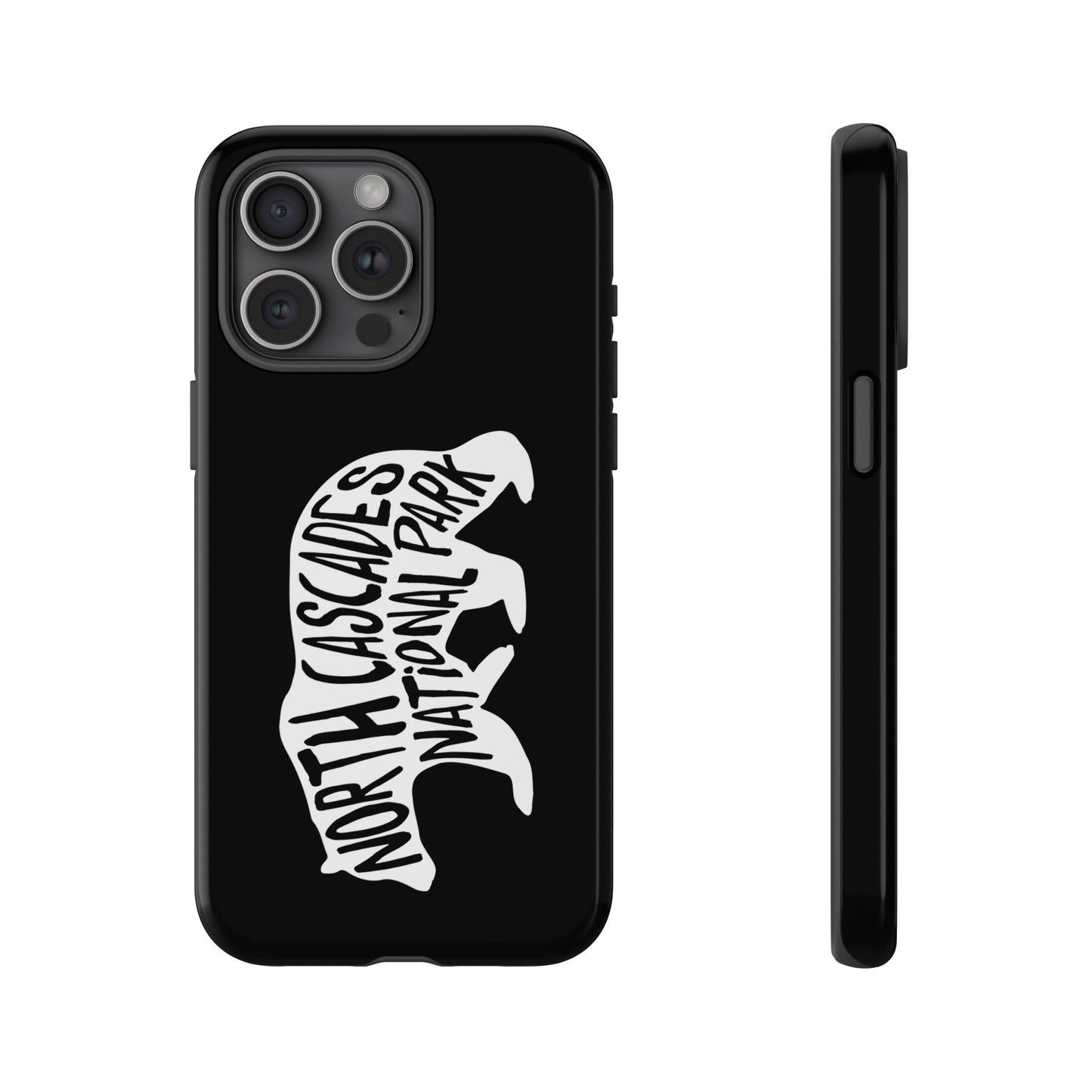 North Cascades National Park Phone Case - Black Bear Design