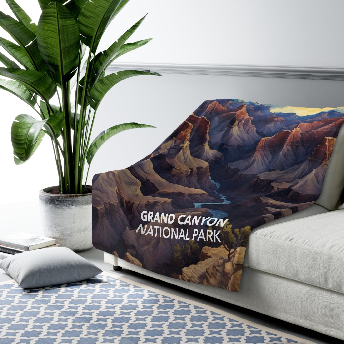 Grand Canyon National Park Sherpa Blanket - The Starry Night
