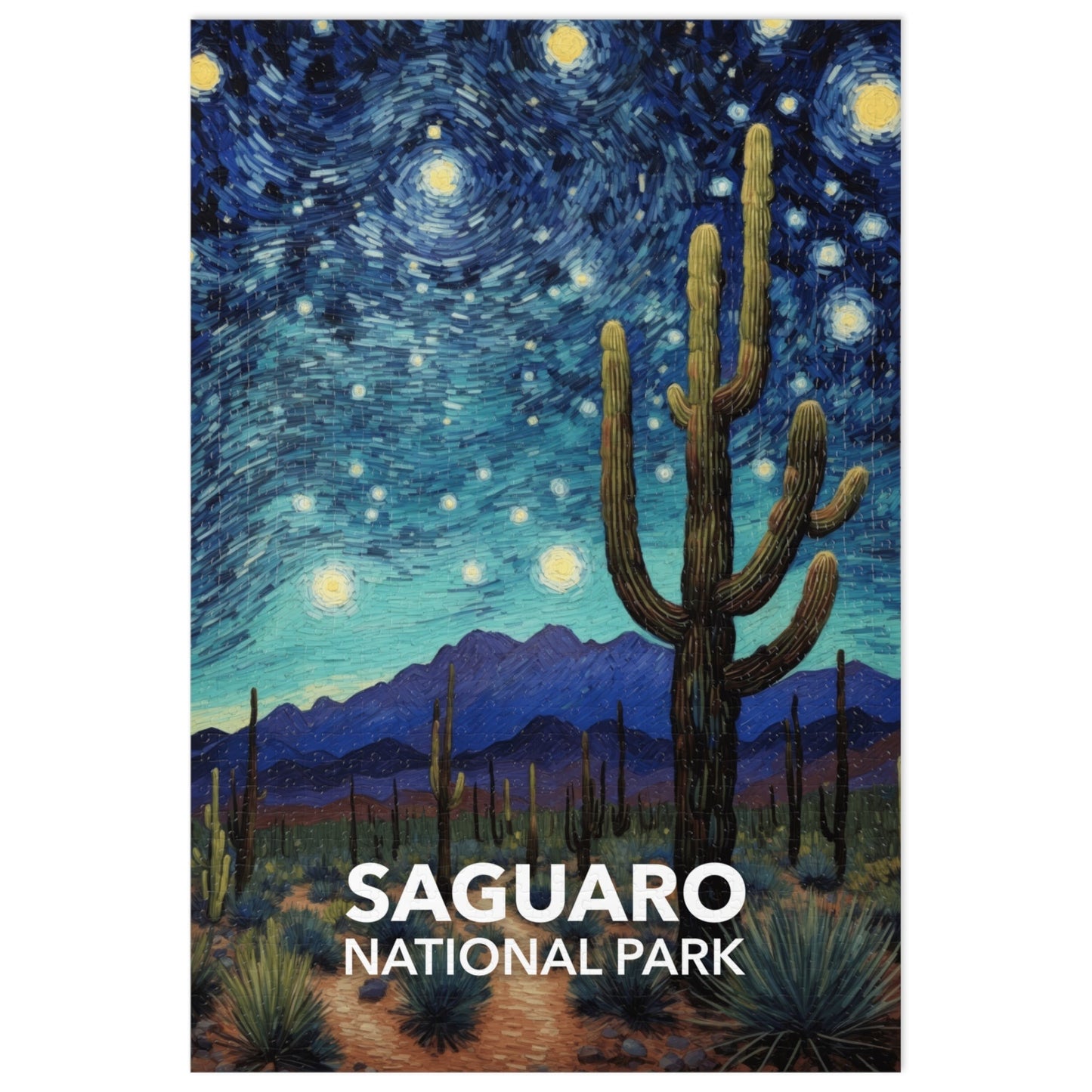 Saguaro National Park Jigsaw Puzzle - The Starry Night