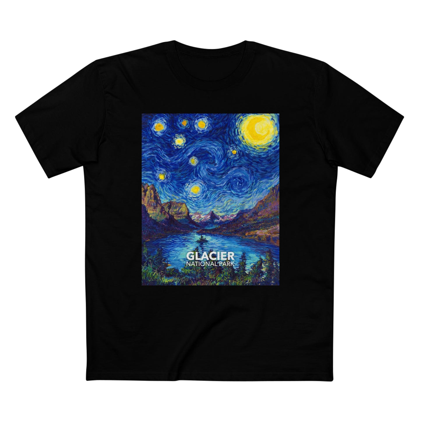 Glacier National Park T-Shirt - The Starry Night