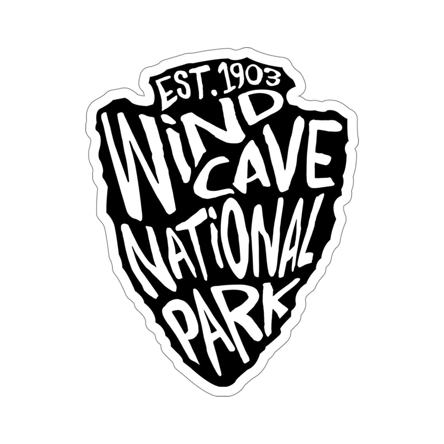 Wind Cave National Park Sticker - Arrow Head Design