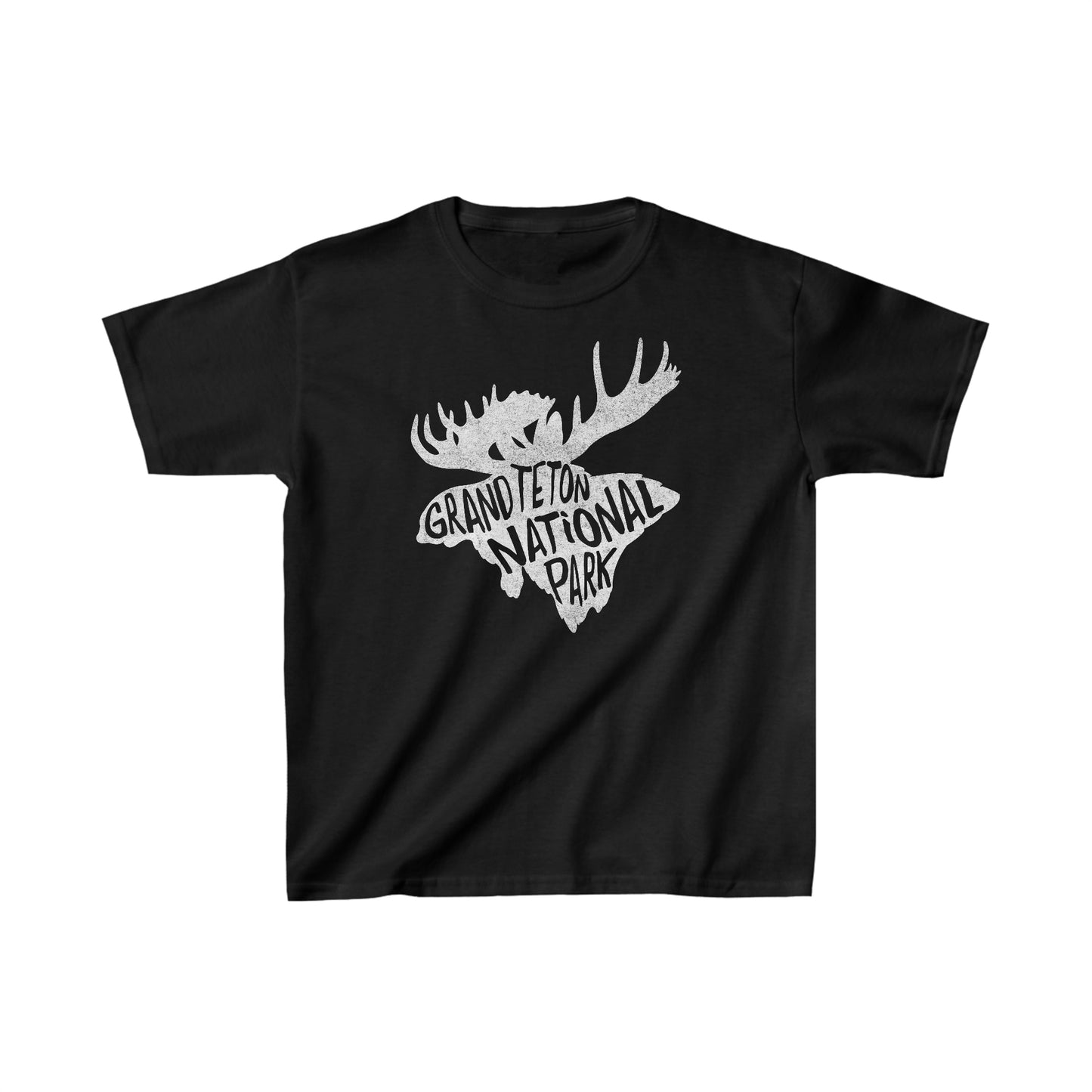 Grand Teton National Park Child T-Shirt - Moose Chunky Text