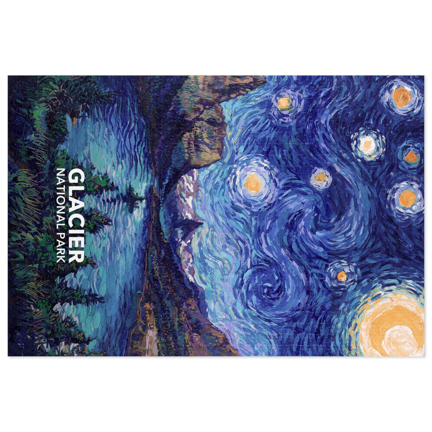 Glacier National Park Jigsaw Puzzle - The Starry Night