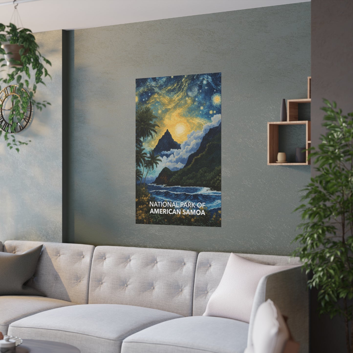 National Park of American Samoa Poster - Starry Night