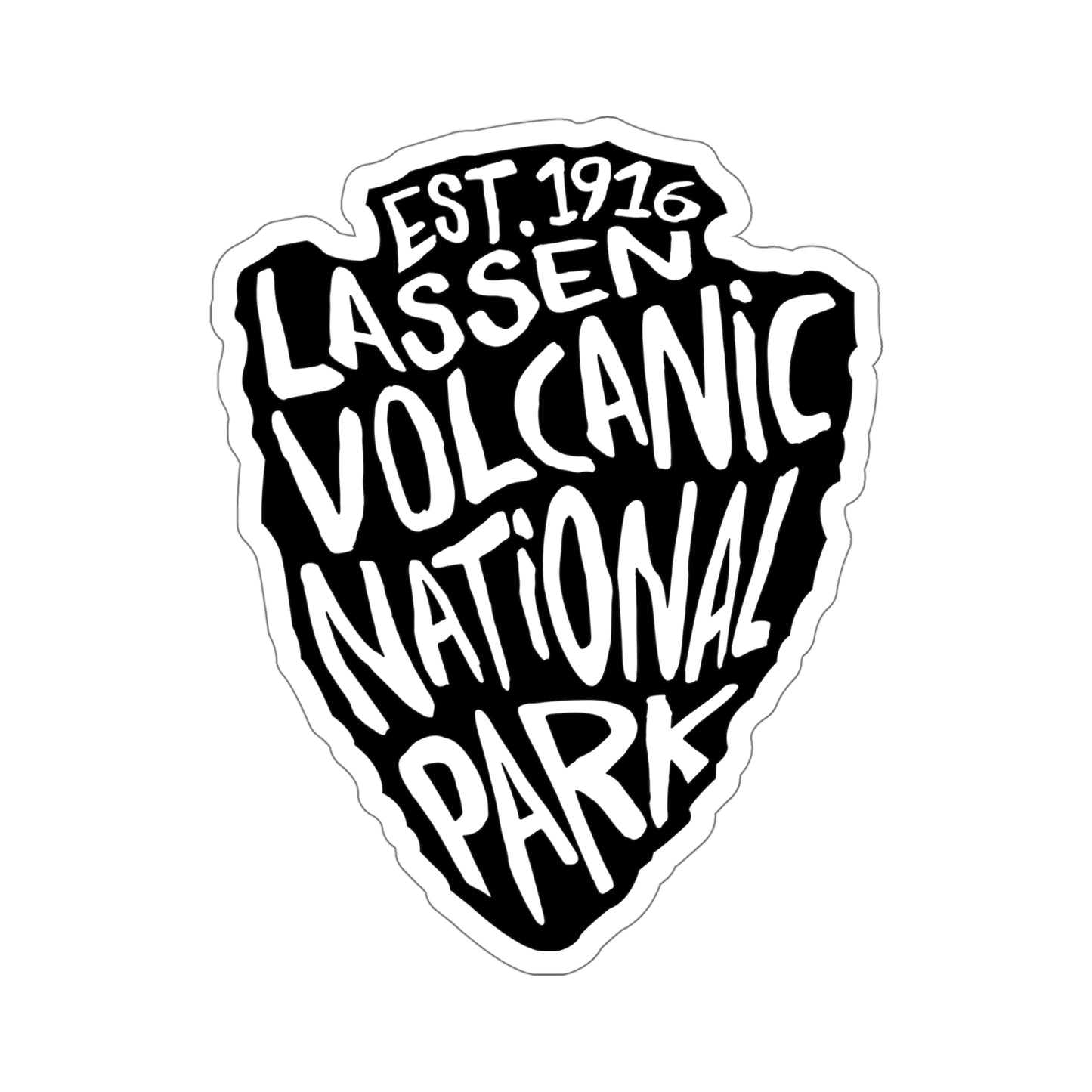 Lassen Volcanic National Park Sticker - Arrow Head Design