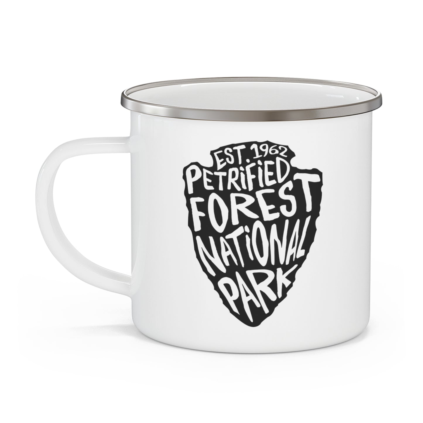 Petrified Forest National Park Enamel Camping Mug - Arrowhead