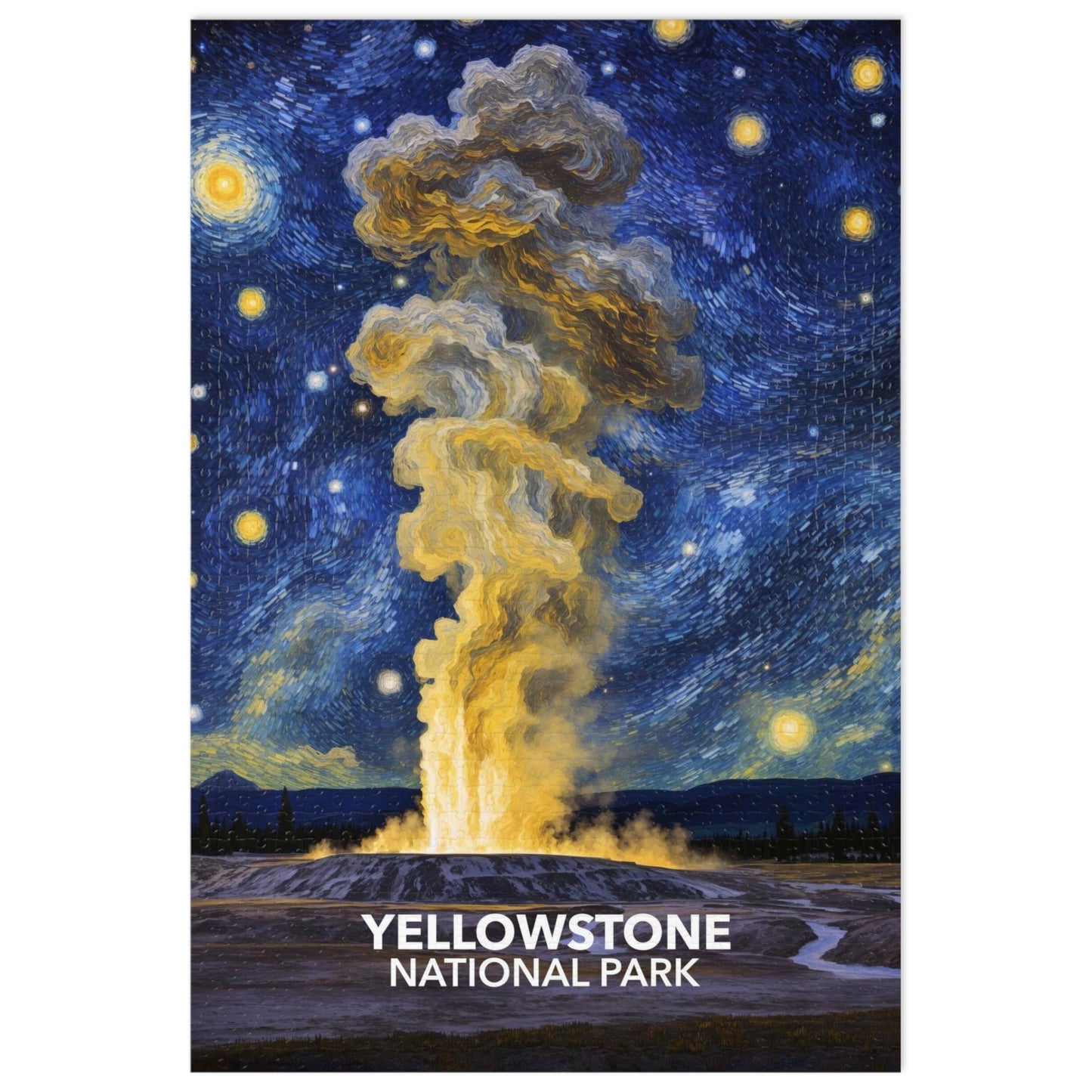 Yellowstone National Park Jigsaw Puzzle - The Starry Night