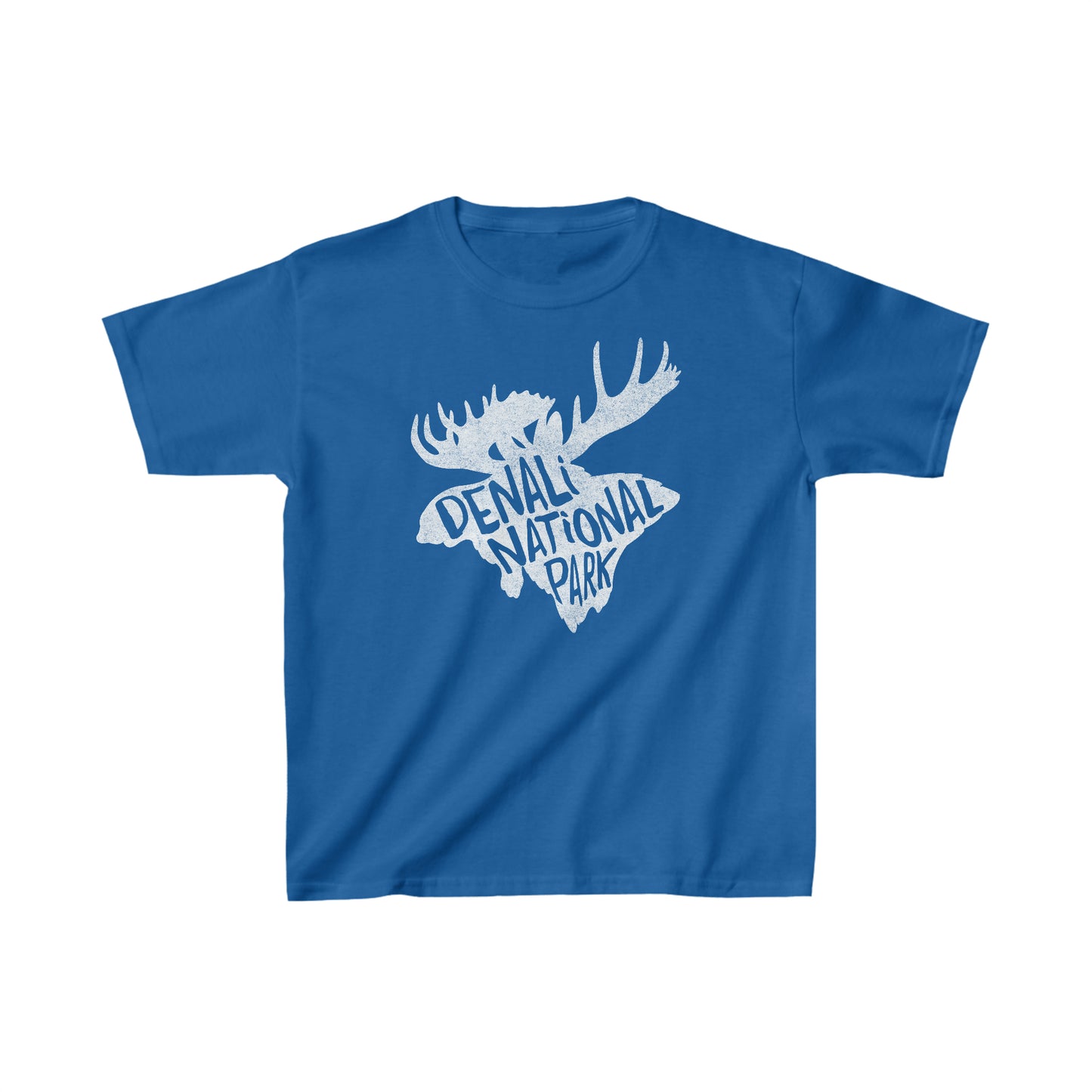 Denali National Park Child T-Shirt - Moose Chunky Text