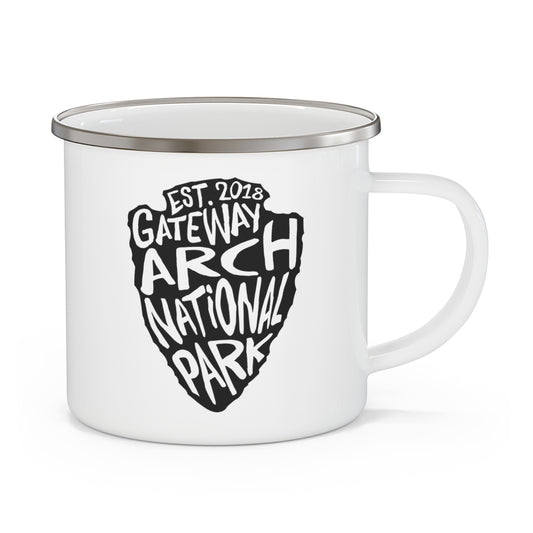 Gateway Arch National Park Enamel Camping Mug - Arrowhead