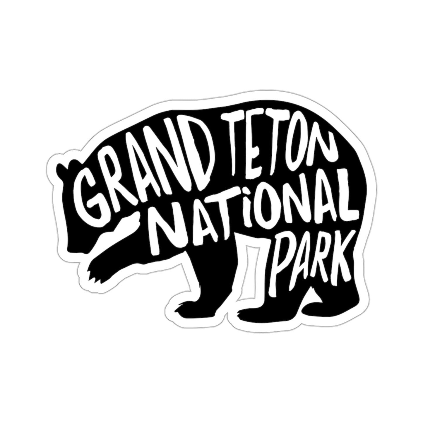 Grand Teton National Park Sticker - Grizzly Bear
