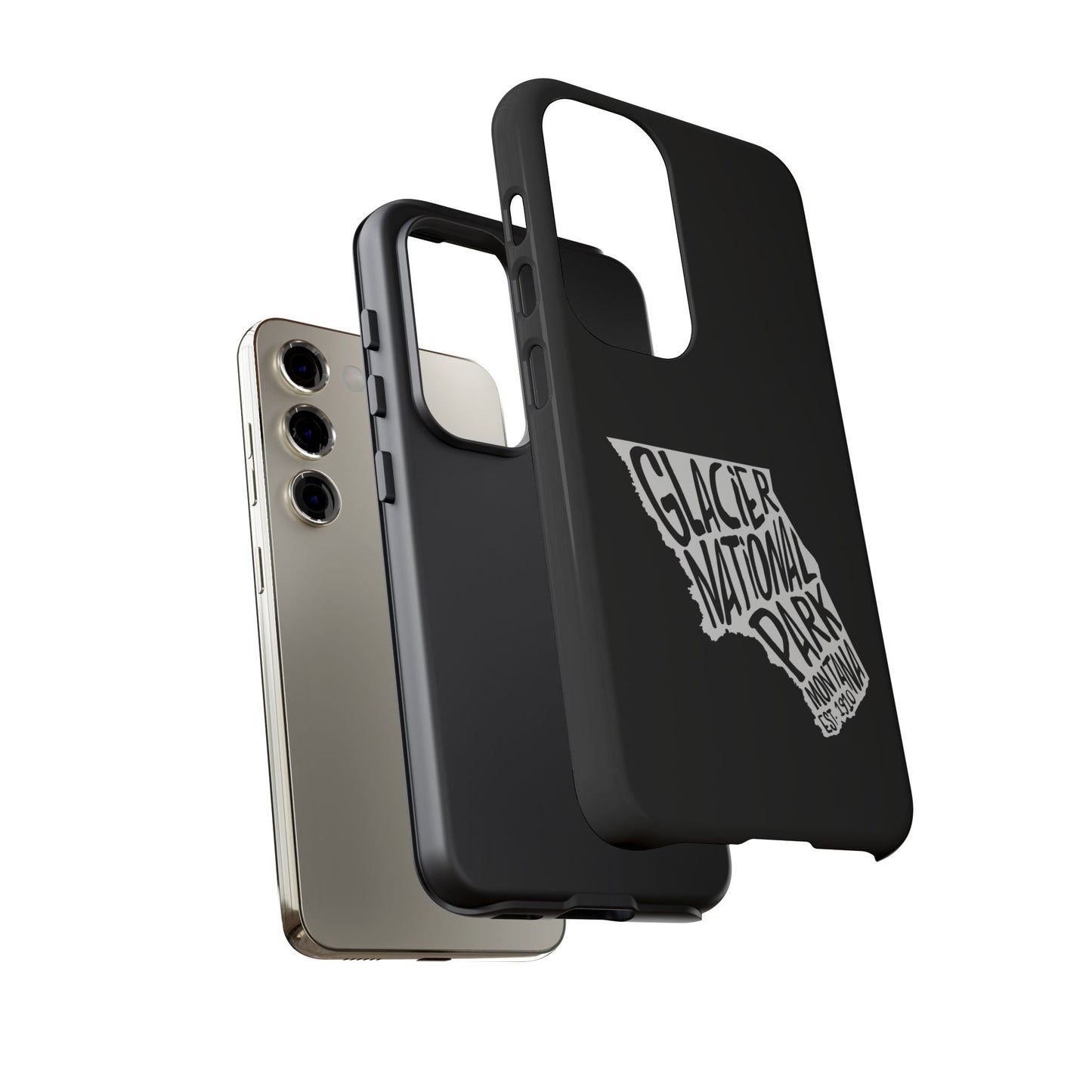 Glacier National Park Phone Case - Map Design