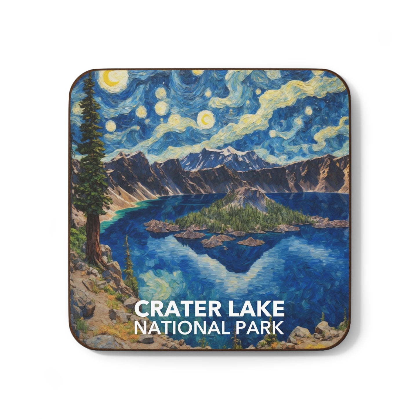 Crater Lake National Park Coaster - The Starry Night