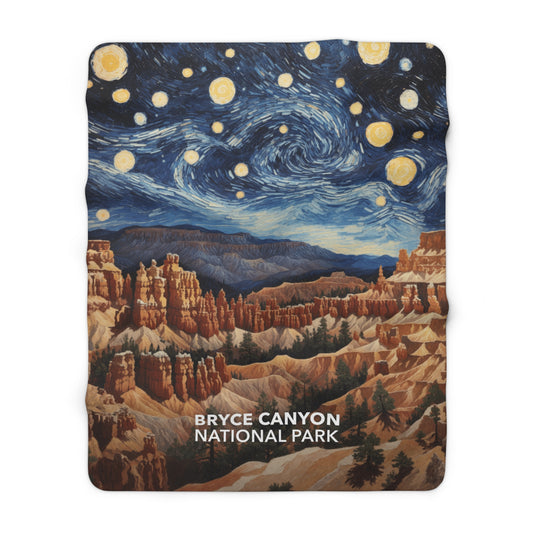 Bryce Canyon National Park Sherpa Blanket - The Starry Night