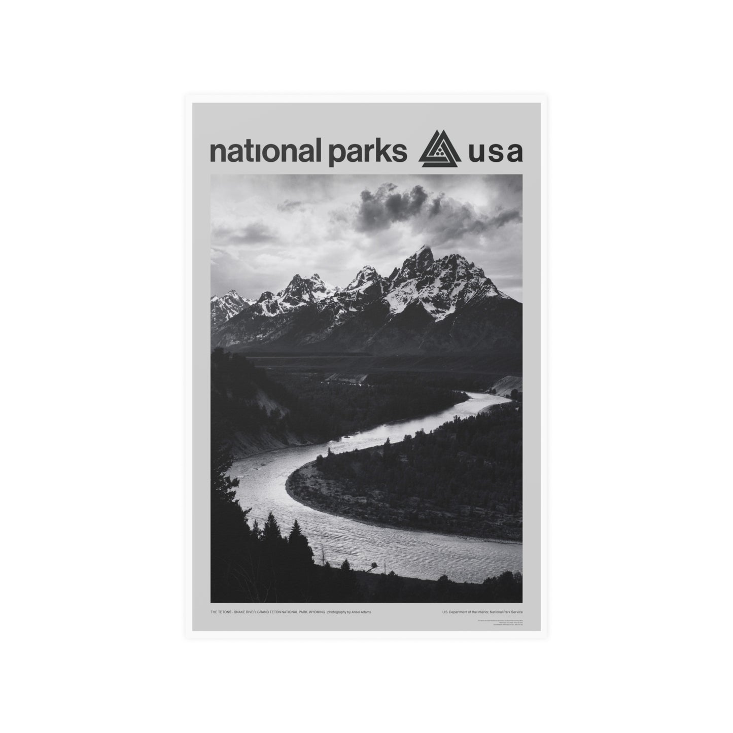 Grand Teton National Park Poster - Ansel Adams Snake River