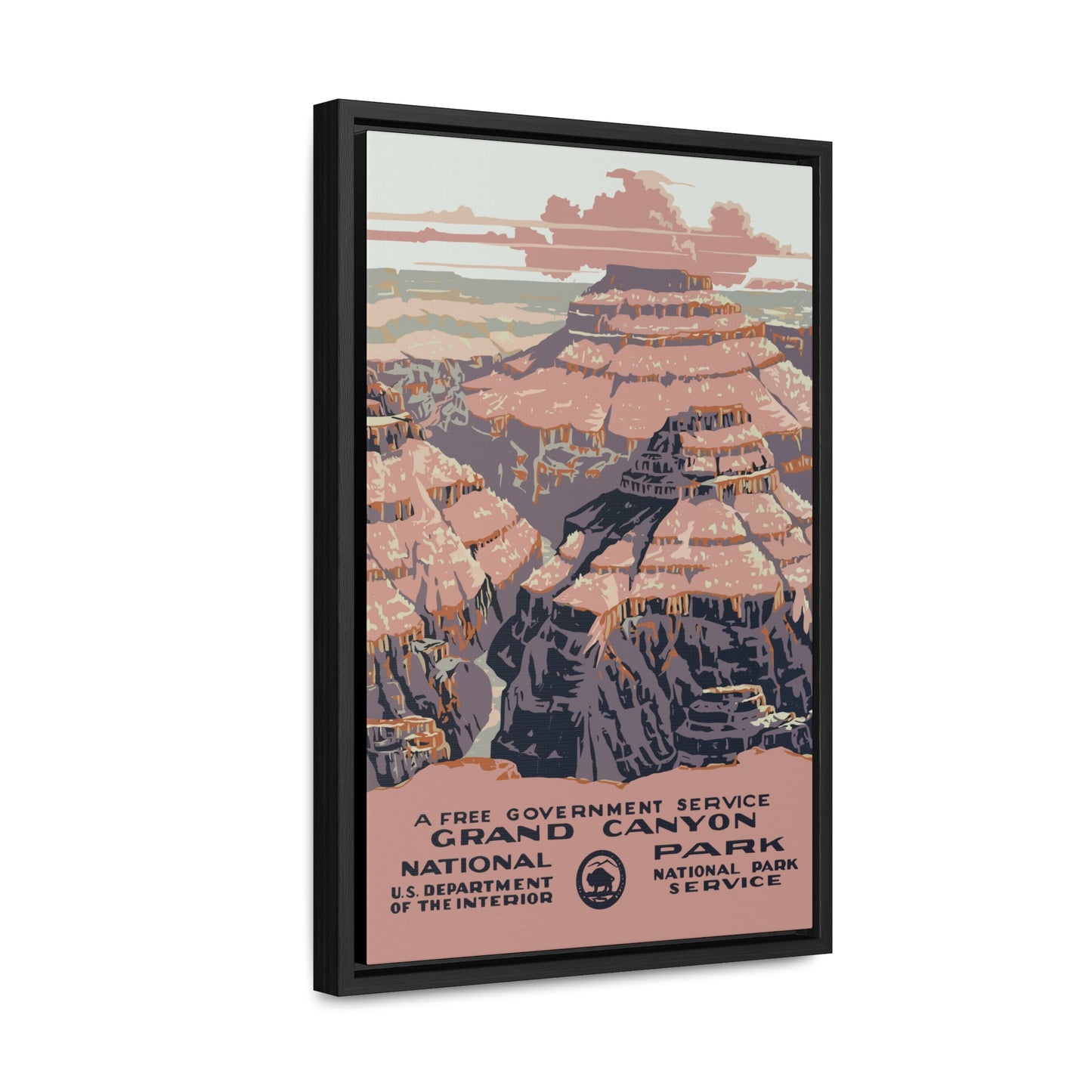 Grand Canyon National Park Framed Canvas - WPA Poster