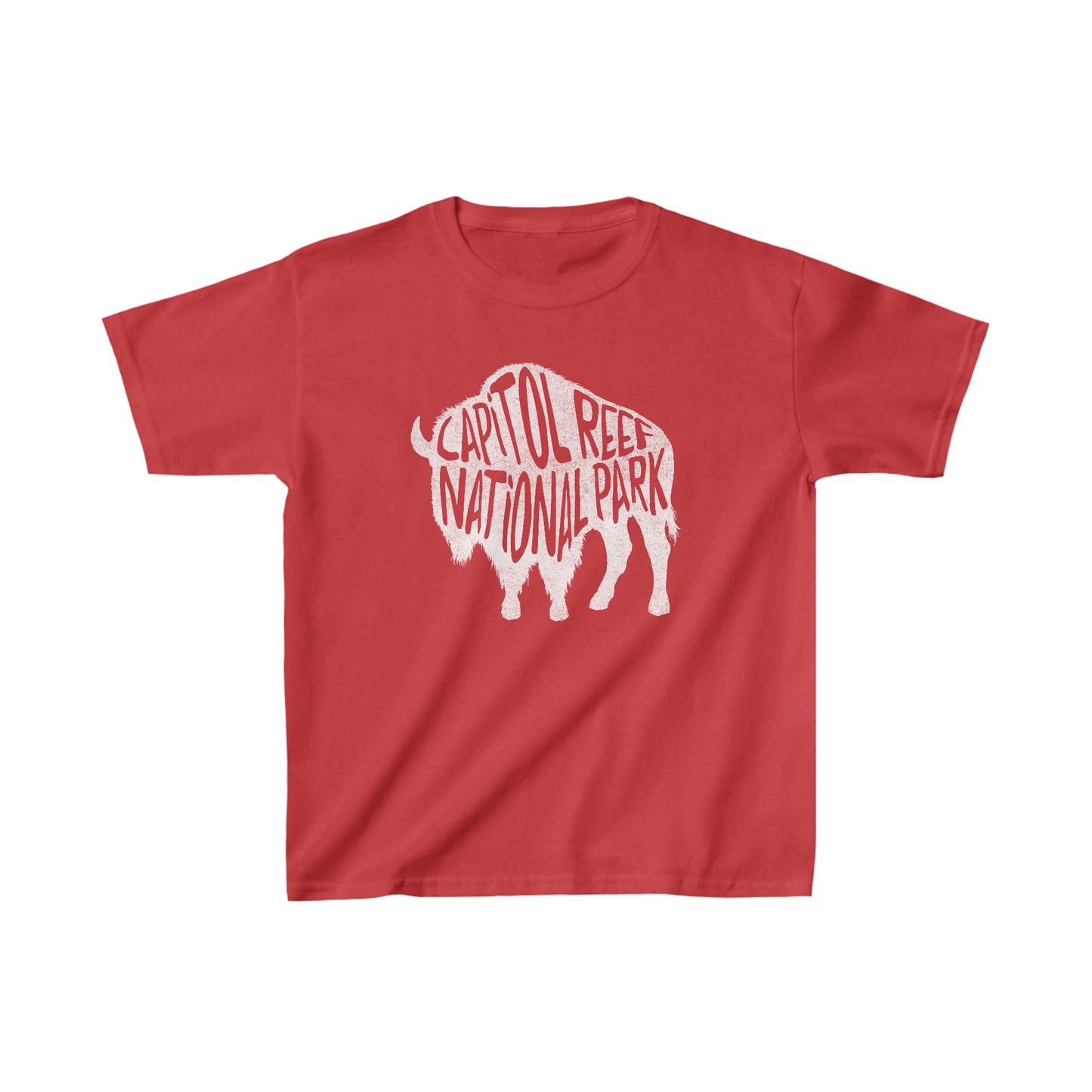 Capitol Reef National Park Child T-Shirt - Bison Chunky Text