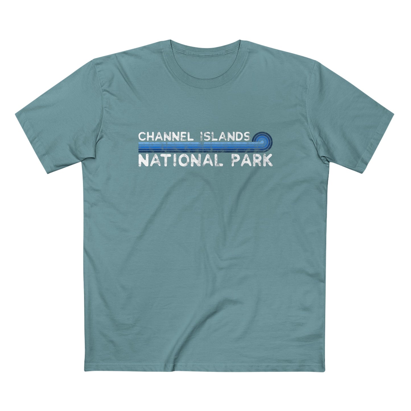 Channel Islands National Park T-Shirt - Blue Vintage Stretched Sunrise