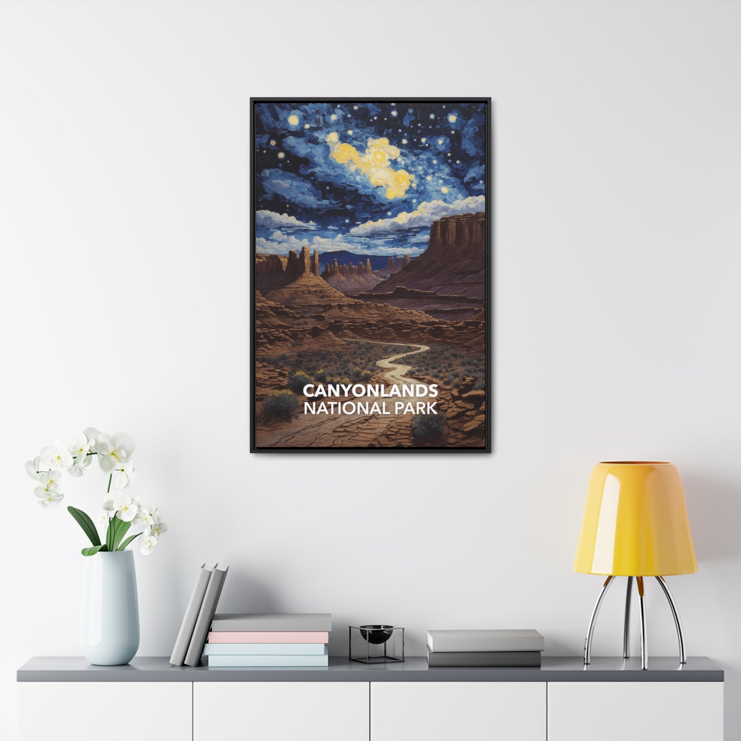 Canyonlands National Park Framed Canvas - The Starry Night