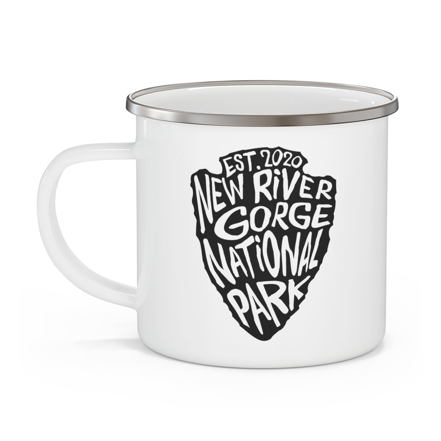 New River Gorge National Park Enamel Camping Mug - Arrowhead