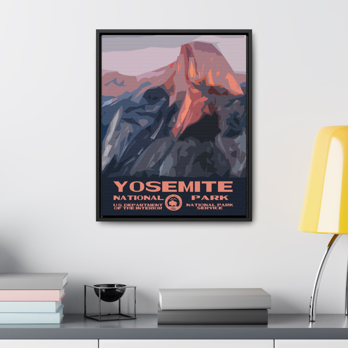 Yosemite National Park Framed Canvas - WPA Poster