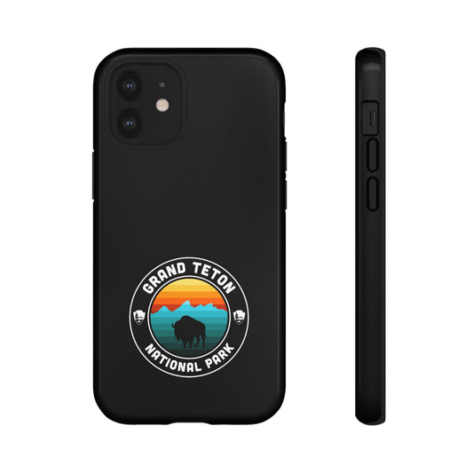Grand Teton National Park Phone Case - Round Emblem Design