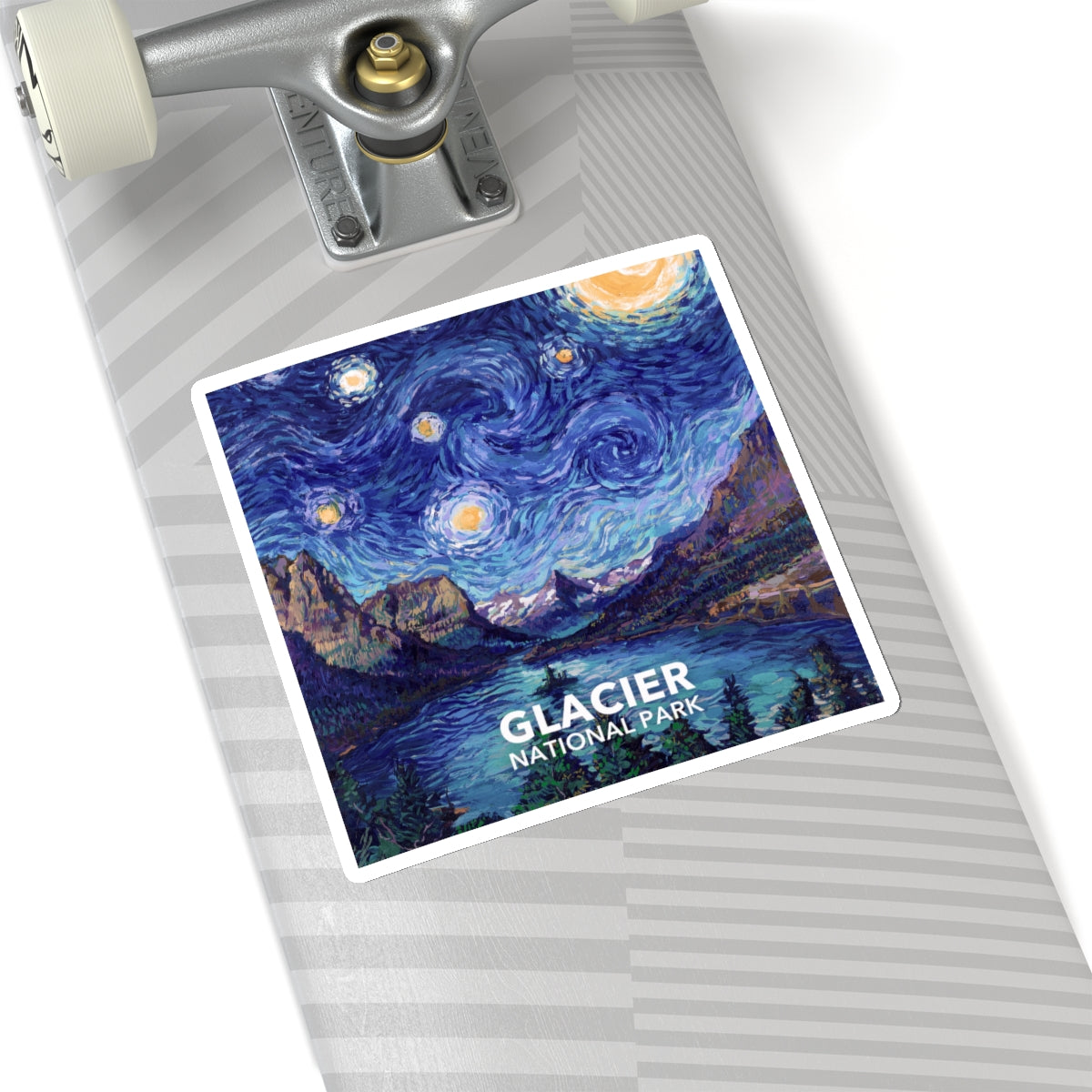 Glacier National Park Sticker - Starry Night