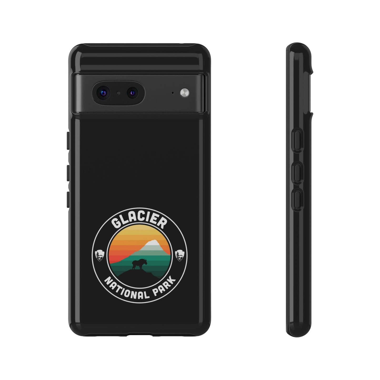 Glacier National Park Phone Case - Round Emblem Design