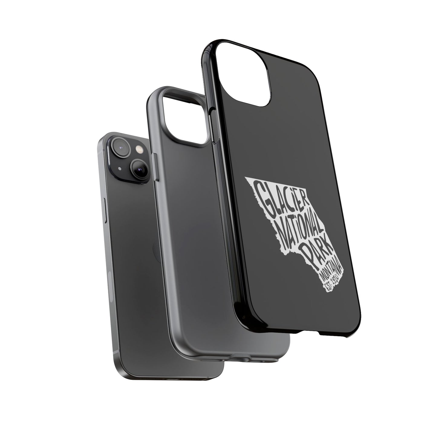 Glacier National Park Phone Case - Map Design
