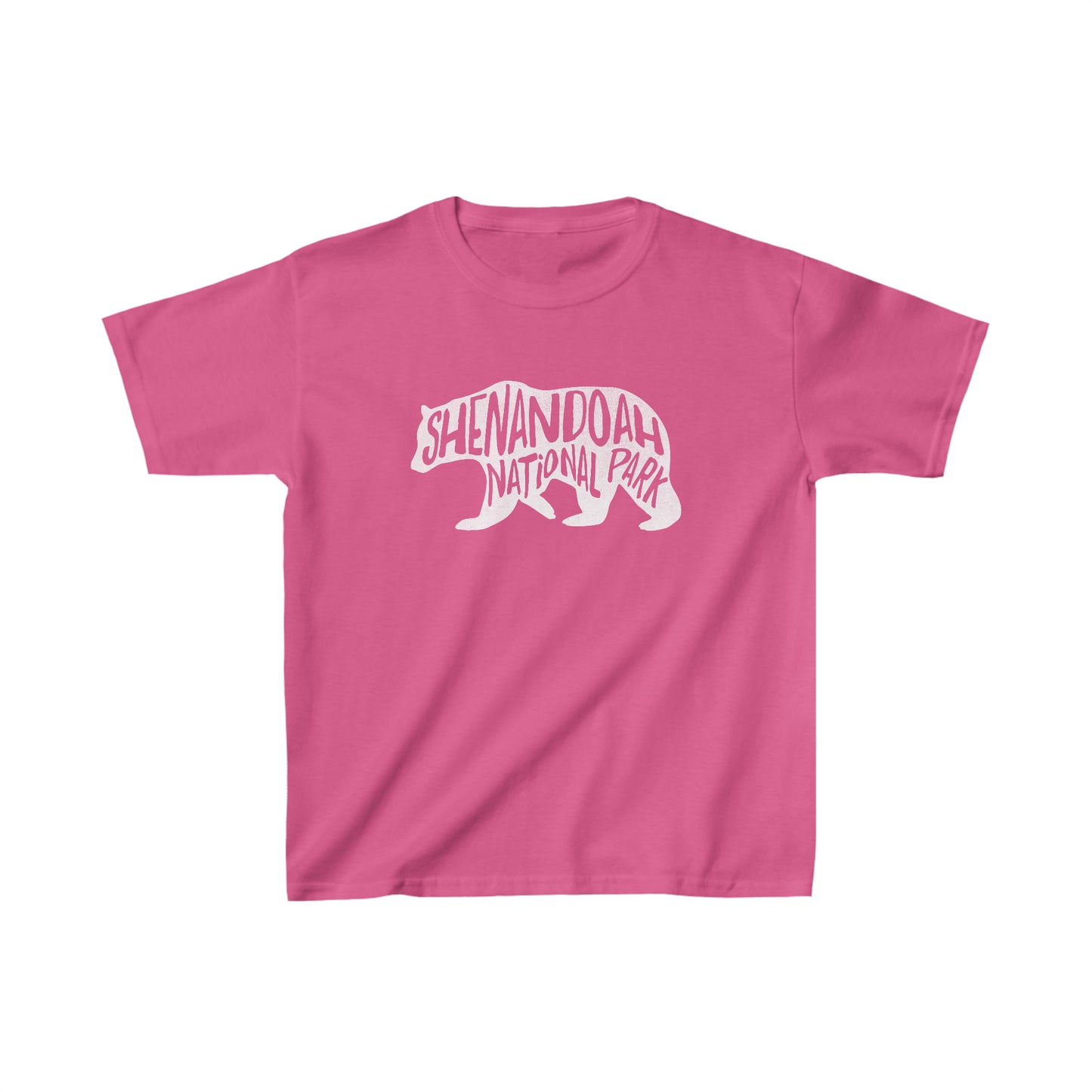 Shenandoah National Park Child T-Shirt - Black Bear Chunky Text