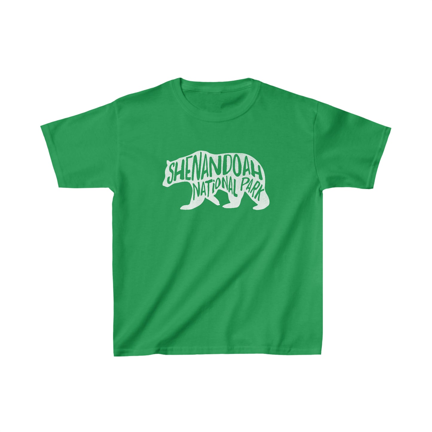 Shenandoah National Park Child T-Shirt - Black Bear Chunky Text