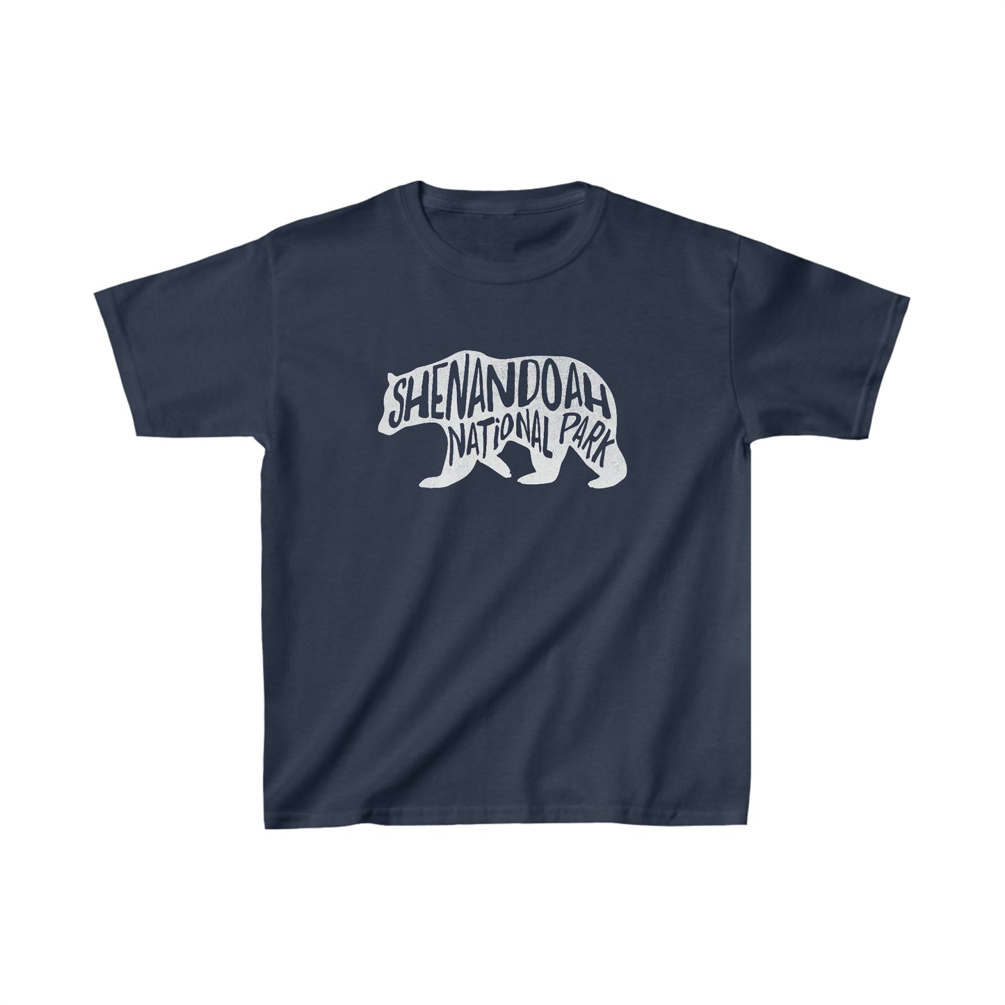 Shenandoah National Park Child T-Shirt - Black Bear Chunky Text