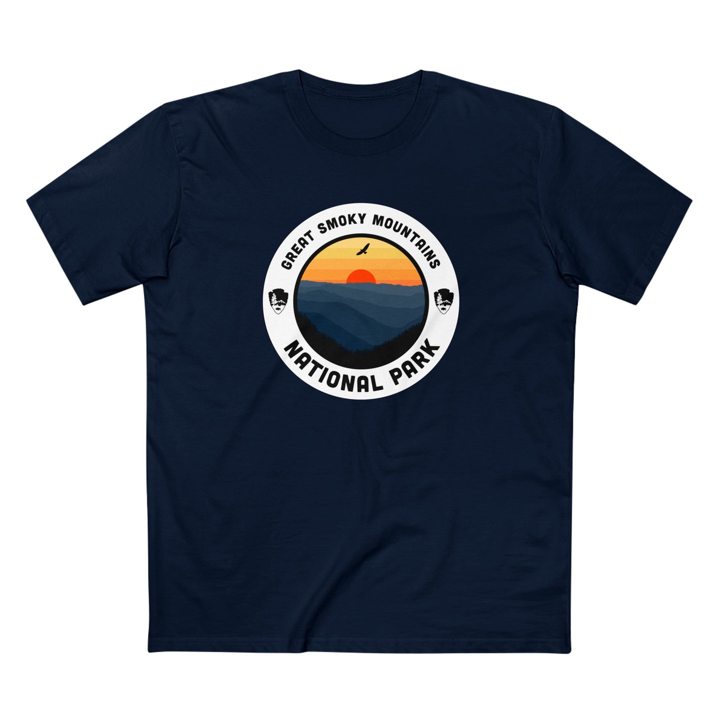 Great Smoky Mountains National Park T-Shirt - Round Badge Design