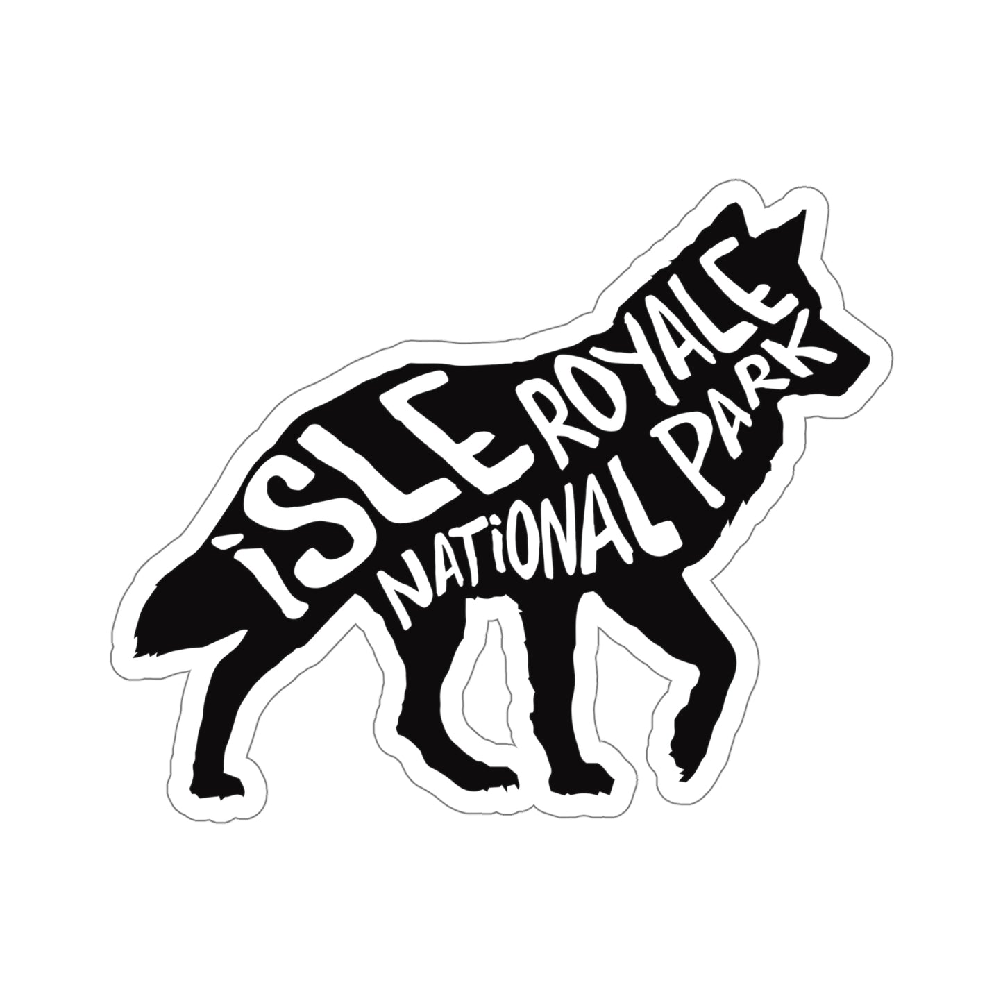 Isle Royale National Park Sticker - Wolf