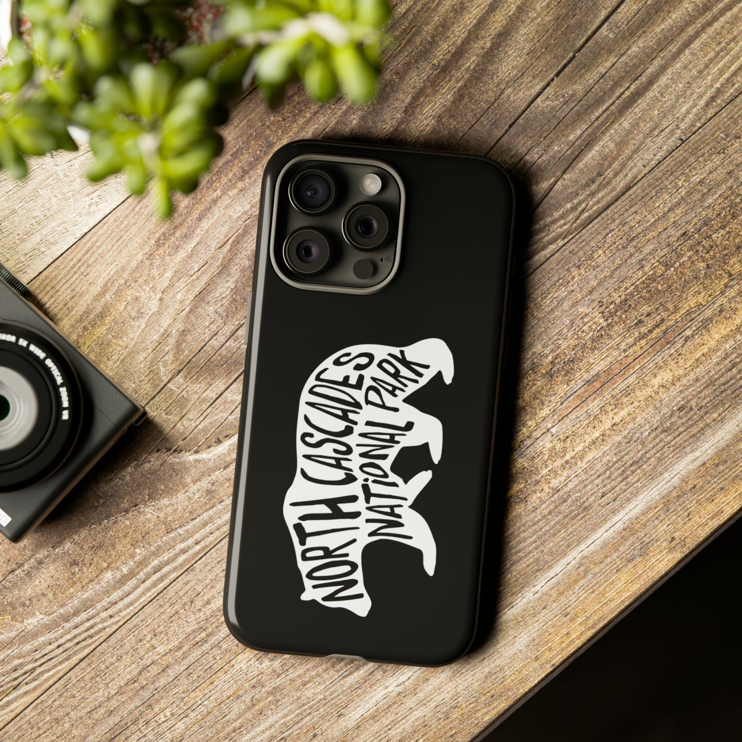 North Cascades National Park Phone Case - Black Bear Design