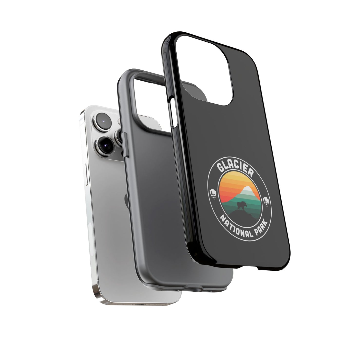Glacier National Park Phone Case - Round Emblem Design