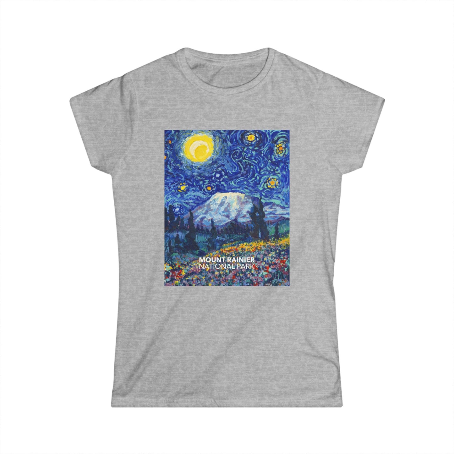 Mount Rainier National Park T-Shirt - Women's Starry Night