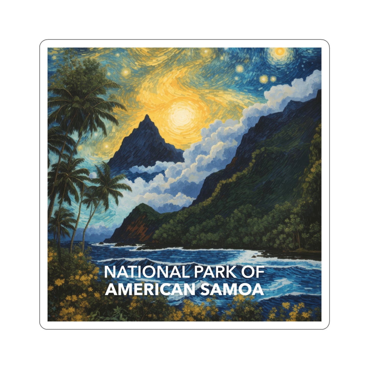 National Park of American Samoa Sticker - The Starry Night