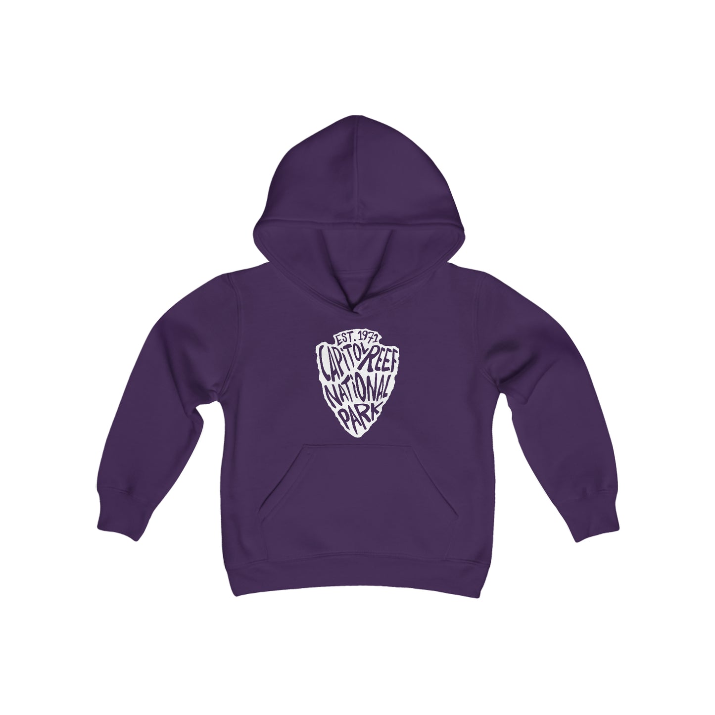 Capitol Reef National Park Kids Hoodie - Arrowhead Chunky Text